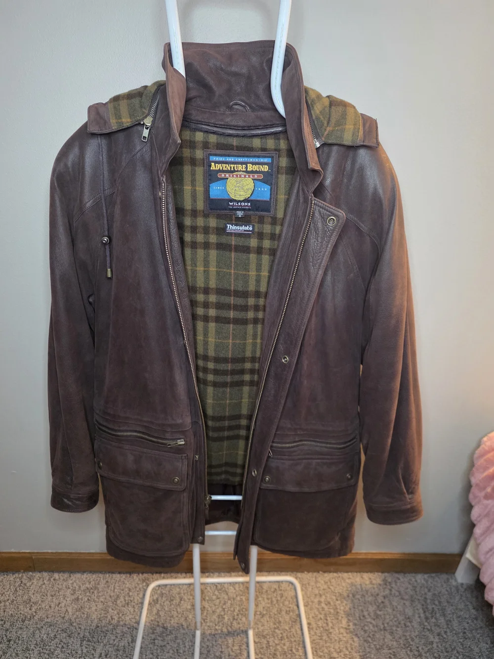 Wilsons Leather Brown Military-Style Leather Field Jacket